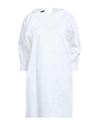 SISTE'S Short dress White 97% Cotton, 3% Elastane