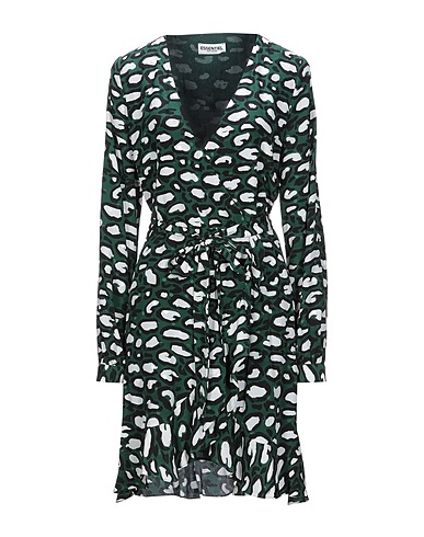 ESSENTIEL ANTWERP シルクドレス ダークグリーン シルク 100%