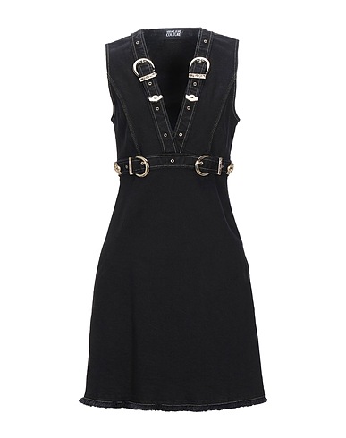 VERSACE JEANS COUTURE Denim dress Black 98% Cotton, 2% Elastane