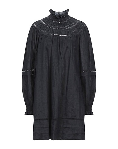 MARANT ÉTOILE Short dress Black 100% Linen, Cotton