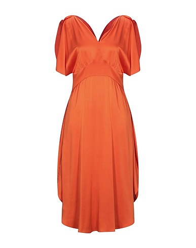 STELLA McCARTNEY Midi dress Orange 61% Viscose, 39% Acetate