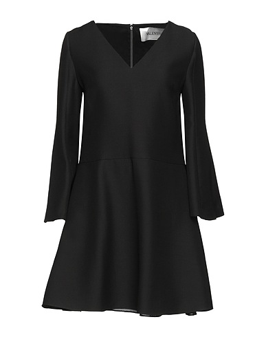 VALENTINO GARAVANI Elegant dress Black 65% Virgin Wool, 35% Silk