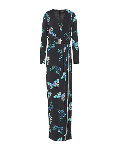 ATOS LOMBARDINI Long dress Black 93% Viscose, 7% Elastane