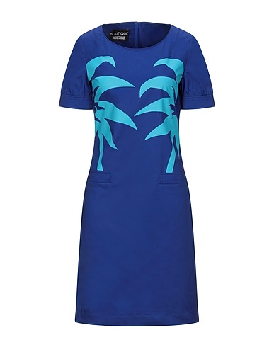 BOUTIQUE MOSCHINO Midi dress Blue 98% Cotton, 2% Elastane