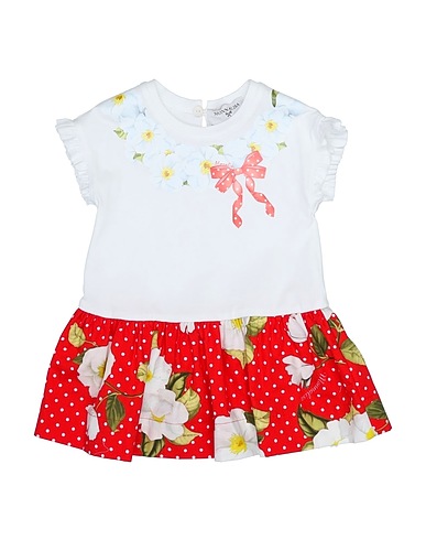 MONNALISA Vestido para bebé  White 95% Cotton, 5% Elastane