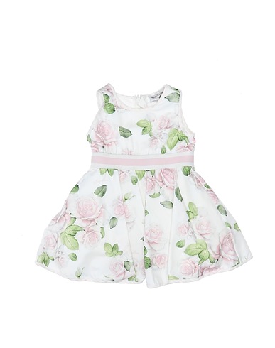 MONNALISA Vestido para bebé  White 100% Cotton, Polyamide