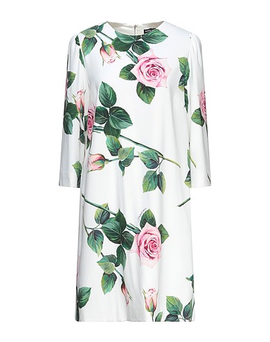 DOLCE&GABBANA Short dress White 97% Viscose, 3% Elastane
