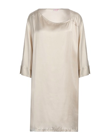 ROSSOPURO Short dress Beige 100% Viscose