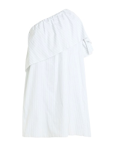 THE M.. One-shoulder dress Light grey 100% Cotton