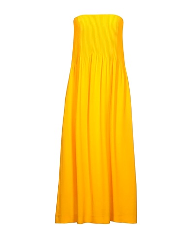 NINA RICCI Vestito da cerimonia Giallo ocra 100% Seta, Poliammide, Elastan, Viscosa, Cotone
