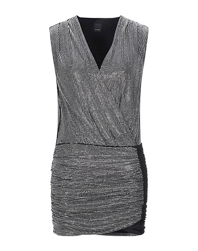 PINKO Short dress Black 90% Polyester, 10% Elastane