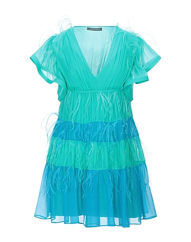 ALBERTA FERRETTI Short dress Green 94% Acetate, 6% Elastane