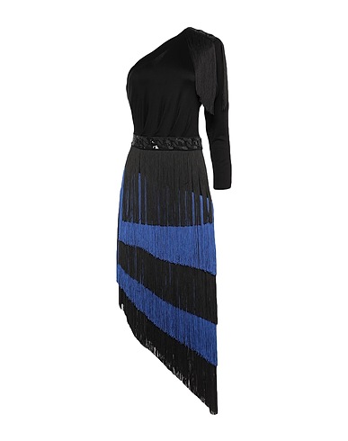 ELISABETTA FRANCHI Midi dress Black 96% Viscose, 4% Elastane