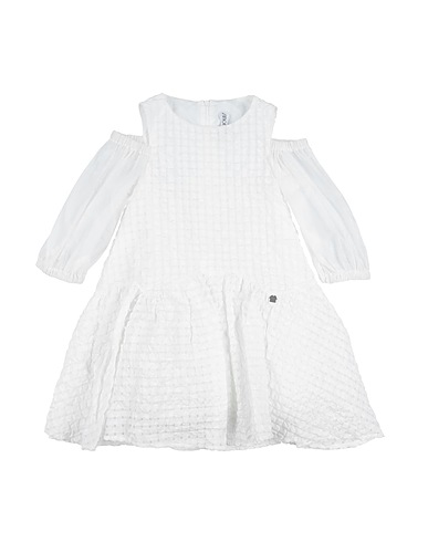 SIMONETTA Dress White 46% Cotton, 45% Polyester, 9% Polyamide