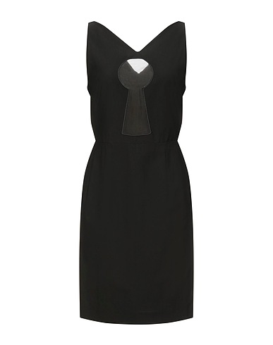 MOSCHINO Sheath dress Black 58% Viscose, 42% Cotton
