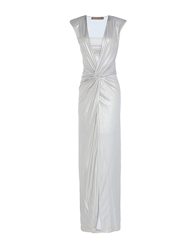SIMONA CORSELLINI Длинное платье Светло-серый 100% Вискоза