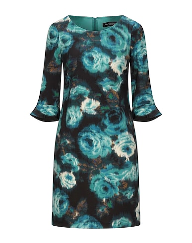 CARLA MONTANARINI Short dress Deep teal 90% Polyester, 10% Elastane