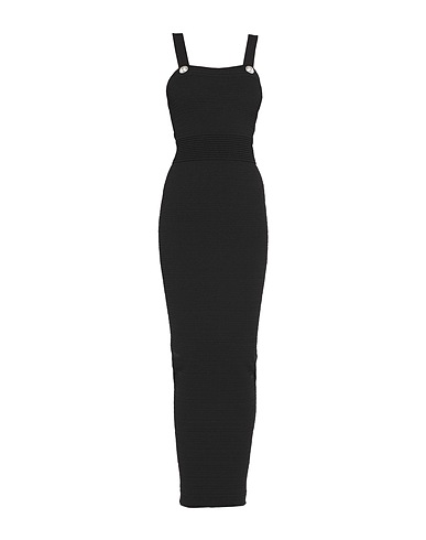BALMAIN Long dress Black 83% Viscose, 17% Polyester
