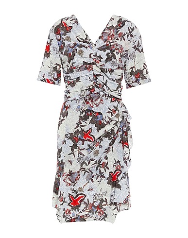 ISABEL MARANT Short dress Light grey 91% Silk, 9% Elastane