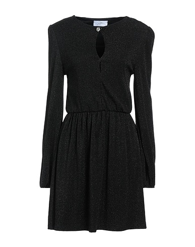 SOALLURE Vestito corto Nero 80% Viscosa, 8% Poliammide, 7% Poliestere, 5% Elastan