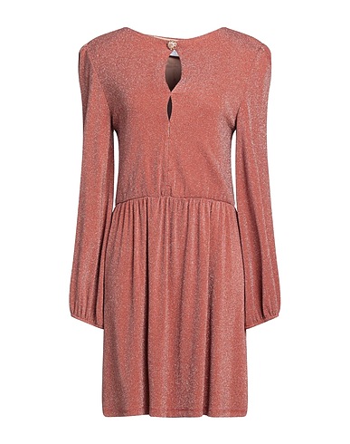 SOALLURE Vestito corto Ruggine 80% Viscosa, 8% Poliammide, 7% Poliestere, 5% Elastan