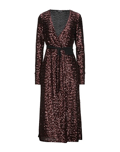 ANDAMANE Midi dress Chocolate brown 100% Polyester