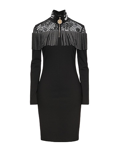 FRANKIE MORELLO Sheath dress Black 70% Viscose, 25% Polyamide, 5% Elastane