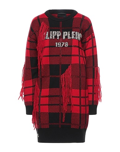 PHILIPP PLEIN Short dress Red 100% Wool