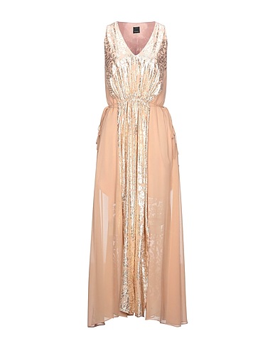 PINKO Long dress Blush 66% Silk, 34% Metallic fiber, Viscose