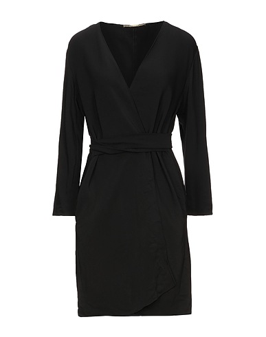 SEVENTY VENEZIA Short dress Black 97% Viscose, 3% Elastane