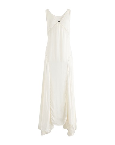 JIL SANDER Long dress White 76% Cupro, 24% Silk