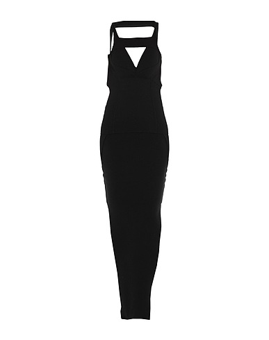 RICK OWENS Robe longue Noir 63% Viscose, 27% Polyester, 7% Polyamide, 3% Élasthanne