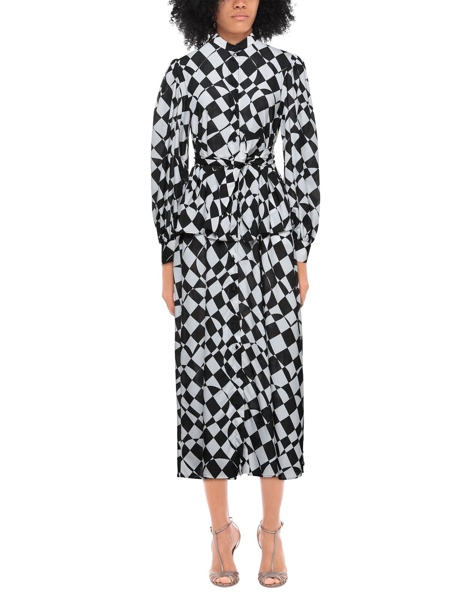 wearing black and white