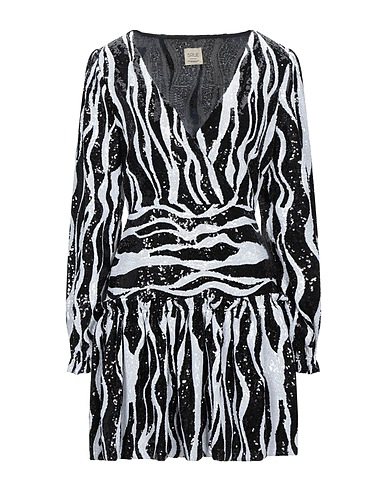 5RUE Vestito corto Nero 100% Poliestere