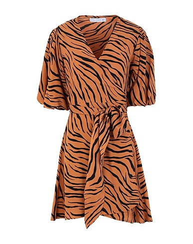 FAITHFULL Short dress MARISSA WRAP DRESS
 Brown 100% Rayon