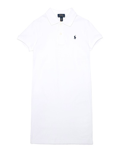 POLO RALPH LAUREN Dress Cotton Mesh Polo Dress
 White 100% Cotton