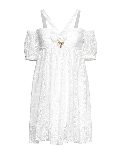 VERSACE JEANS COUTURE Short dress White 82% Cotton, 18% Polyamide