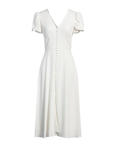 SALONI Midi dress White 100% Viscose