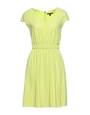 ARMANI EXCHANGE Short dress Lime green 90% Viscose, 10% Polyester