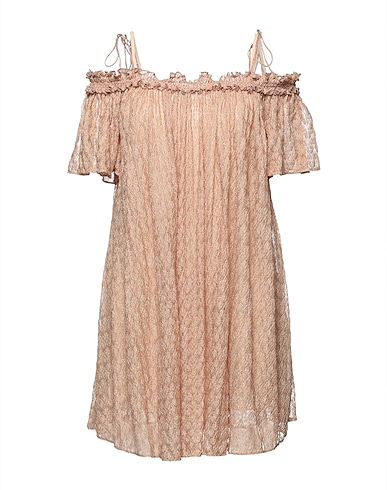 MISSONI Short dress Gold 88% Polyester, 12% Polyamide