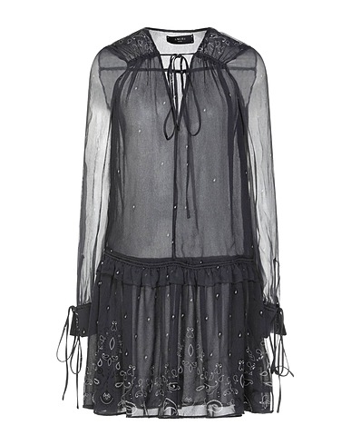 AMIRI Kurzes Kleid Braungrau 100% Seide