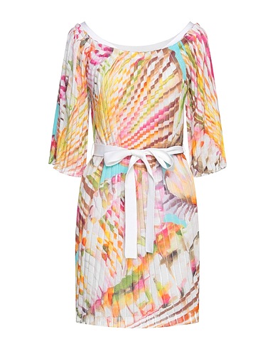 BLUMARINE Short dress Ivory 48% Polyacrylic, 40% Silk, 12% Elastane, Viscose, Polyamide