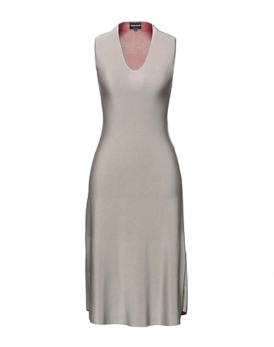 GIORGIO ARMANI Midi dress Taupe 87% Viscose, 9% Polyamide, 4% Elastane