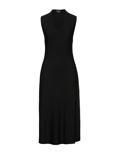 GIORGIO ARMANI Midi dress Black 87% Viscose, 9% Polyamide, 4% Elastane
