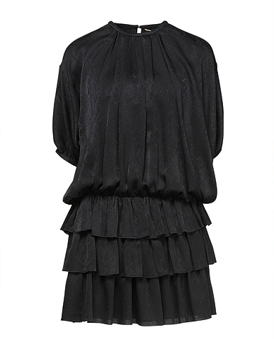 SAINT LAURENT Короткое платье Чёрный 100% Шелк