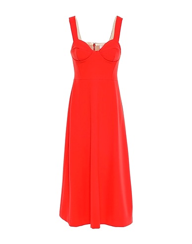 CHALAYAN Midi-Kleid Orange 67% Polyester, 29% Viskose, 4% Polyurethan, Nylon