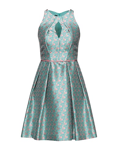 EMPORIO ARMANI Short dress Emerald green 67% Acetate, 20% Polyester, 13% Polyamide