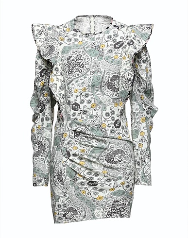 MARANT ÉTOILE Kurzes Kleid Elfenbein 55% Viskose, 45% Rayon, Polyester