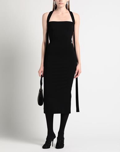Dolce & Gabbana Woman Midi Dress Black Size 10 Viscose, Polyamide, Elastane In Black