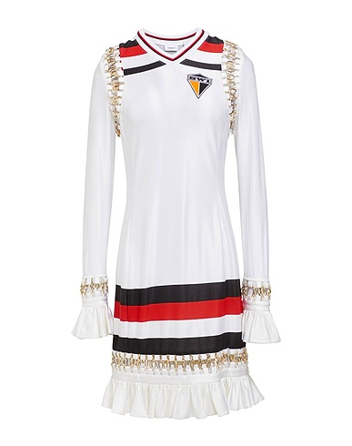 BURBERRY Kurzes Kleid Weiß 89% Viskose, 11% Elastan